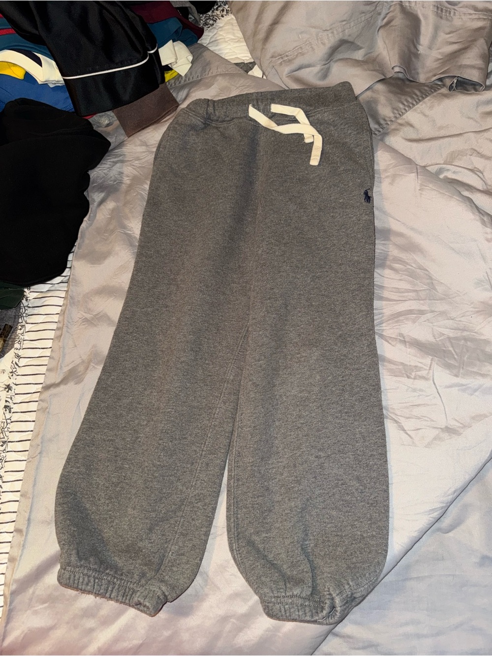 Ralph Lauren Kids Gray Drawstring Fleece Joggers